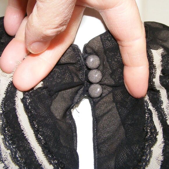 ROBERT RODRIGUEZ Top, S, Mesh, Ruffle Neck/Front, Sleeveless, Neiman Marcus - Picture 4 of 13